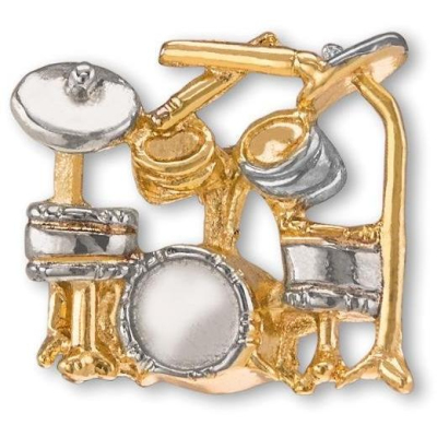 A01 Schlagzeug Pin vergoldet