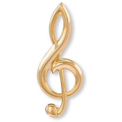 A28 Violinschlüssel Pin vergoldet