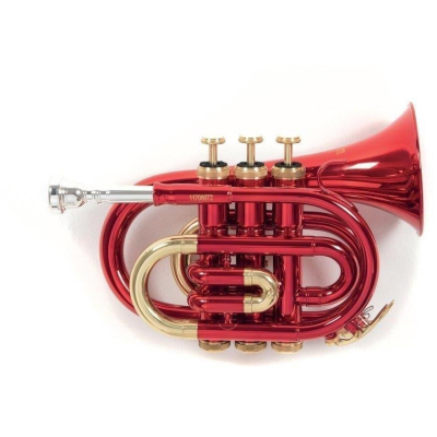 Taschentrompete PT-101R rot mit Etui Taschentrompete PT-101R rot mit Etui