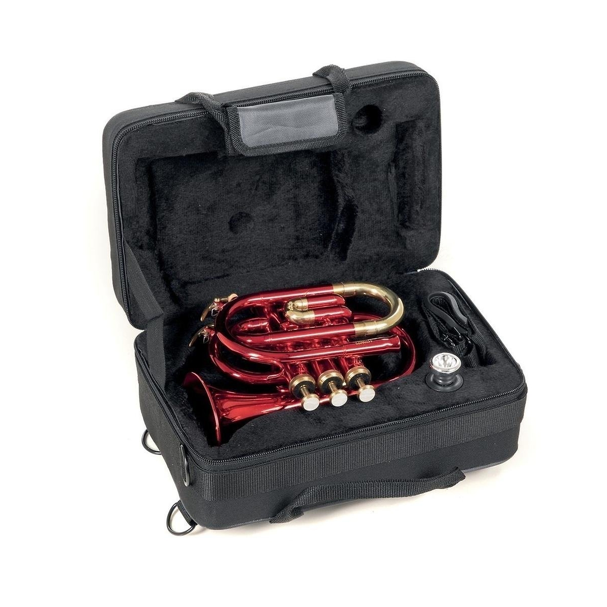 Taschentrompete PT-101R rot mit Etui Taschentrompete PT-101R rot mit Etui