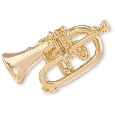 A18 Flügelhorn Pin vergoldet
