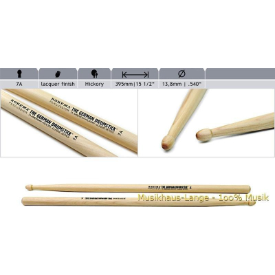 61325 Sticks 7A Hickory lackiert 61325 Sticks 7A Hickory lackiert