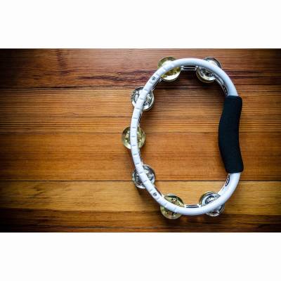 TMT1M-WH Tambourin weiß Nickel/Messing TMT1M-WH Tambourin weiß Nickel/Messing