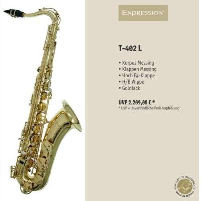 Tenor-Sax Messing Goldlack Tenor-Sax Messing Goldlack