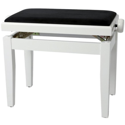130030 Klavierbank weiß glanz/schwarz 130030 Klavierbank weiß glanz/schwarz