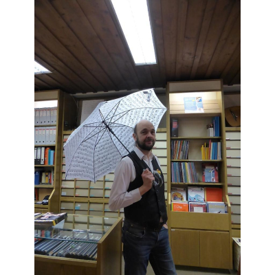 Regenschirm Noten weiss Regenschirm Noten weiss