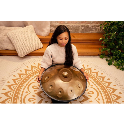 Handpan 10 Töne Vintage Gold D Amara