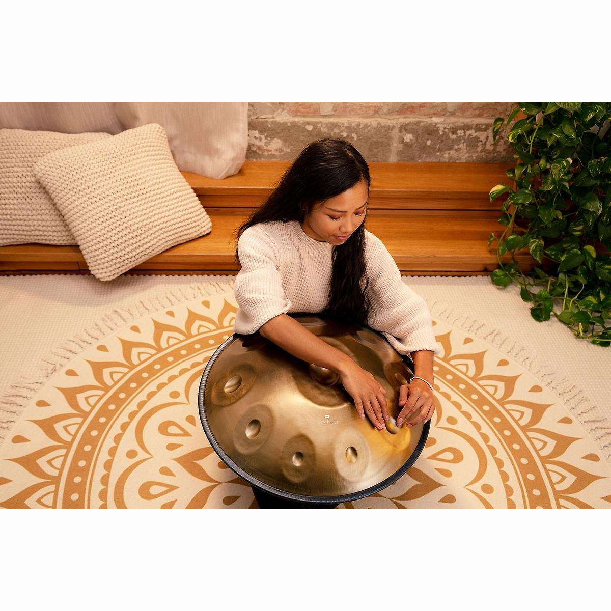 Handpan 10 Töne Vintage Gold D Amara