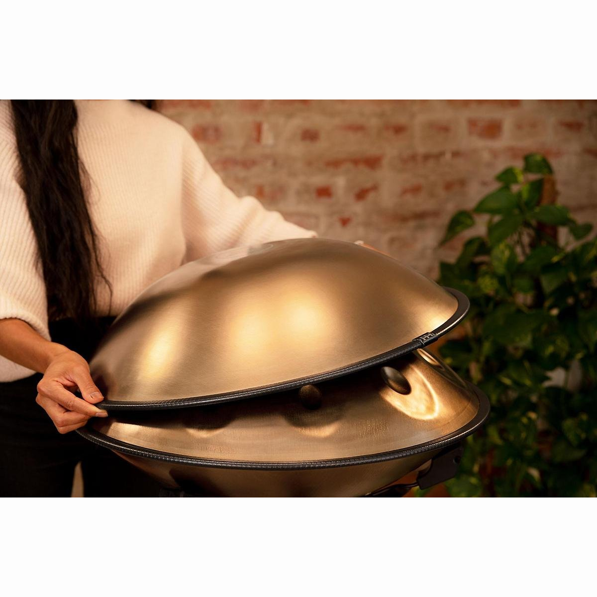 Handpan 10 Töne Vintage Gold D Amara
