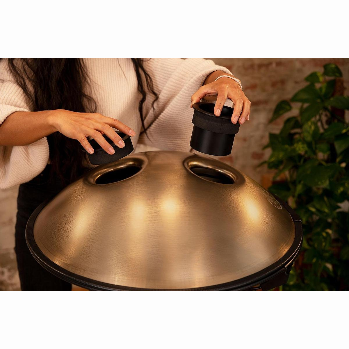 Handpan 10 Töne Vintage Gold D Amara