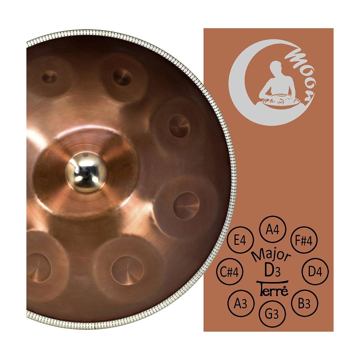 Handpan Moon II D-Major-Stimmung Handpan Moon II D-Major-Stimmung
