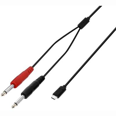 USB-C <> 2x 6,3 Klinke male Kabel 1,5m USB-C <> 2x 6,3 Klinke male Kabel 1,5m